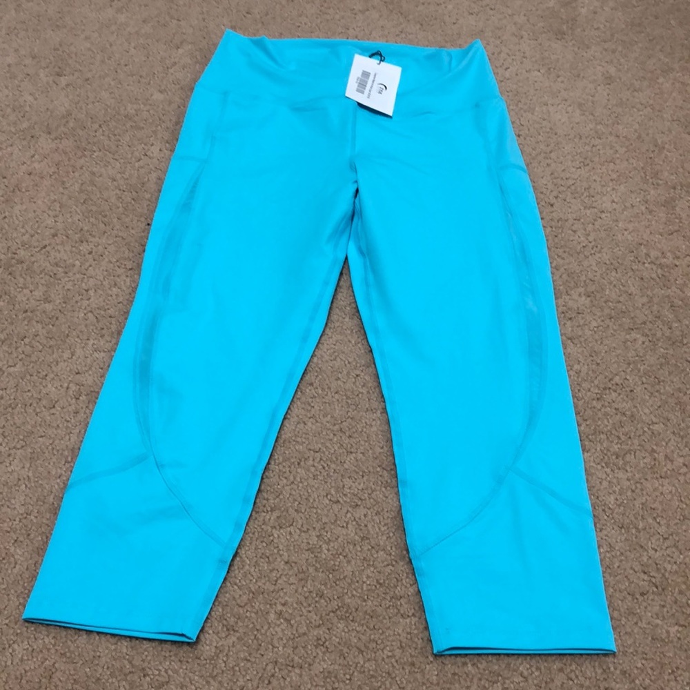 Zyia Turquiose Mesh Hi-Rise Capri 20 (8-10)